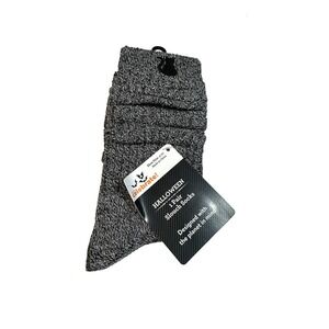 celebrate halloween 1 pair womens slouch socks size 4-10 grey cat